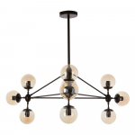 Must metallist ripplamp klaasist varjuga Abira - Premier Housewares