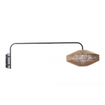 Naturaalse v&auml;rvi metallist seinalamp pistikupesaga, l&auml;bim&otilde;&otilde;duga 43 cm Lyra - Light & Living