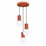 Terrakota v&auml;rvi metallist ripplamp klaasist varjuga, l&auml;bim&otilde;&otilde;duga 25 cm Orbital - Sollux