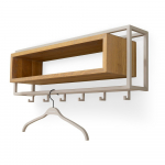 Seinariiul tammepuidust, naturaalses v&auml;rvitoonis/taimne, riiuliga 78 cm School - Spinder Design