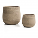 Betoonist lillepoti katted komplektis 2 tk &oslash; 50 cm Tival - Kave Home