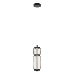 Mattmust klaasist LED-rippvalgusti &oslash; 12 cm Liesa - Nova Luce
