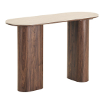 Beež/tumepruun konsoollaud keraamilise pealispinnaga 40x120 cm Delphi - House Nordic