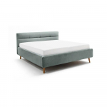 Sinine polsterdatud kaheinimesevoodi koos voodip&otilde;hja ja panipaigaga 180x200 cm Lotte - Meise M&ouml;bel