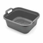 Metallihall plastikust lavor kahe k&auml;epidemega , 39 x 32 x 14 cm - Addis