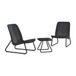 Tumehall kunstlikust rotangist aiam&ouml;&ouml;bli komplekt 2-le inimesele Rio - Keter