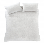 Valge &uuml;heinimesevoodipesu 135x200 cm Seersucker - Catherine Lansfield
