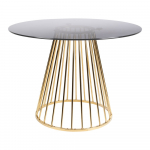 &Uuml;mmargune s&ouml;&ouml;gilaud klaasist lauaplaadiga &oslash; 104 cm Floris - White Label