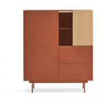 Tellise-puiduv&auml;rvi tammedekooriga k&otilde;rge kummut 100x120 cm Otto - Teulat