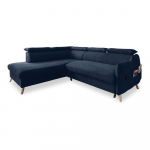 Tumesinine sametist nurgadiivan (vasak nurk) Sweet Harmony - Miuform