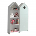 Valge-helesinine avatud laste riidekapp 115x171,5 cm CASAMI - Vipack