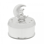 Metallist m&auml;ngukarp &oslash; 7x8 cm Bear and Moon - Zilverstad