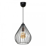 Must rippvalgusti metallist varjuga &oslash; 24 cm - Opviq lights