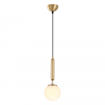 Kuldne rippvalgusti klaasist varjuga &oslash; 15 cm King - Opviq lights