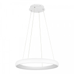 Valge LED-dimmerdatav rippvalgusti metallist varjuga &oslash; 75 cm Cardona - Trio