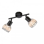 Must laevalgusti metallist-rotangist varjuga 10x28 cm Straw - Fischer & Honsel