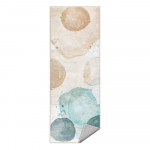 Kreem-t&uuml;rkiissinine pestav koridorivaip 80x200 cm Puddle - Mila Home