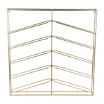 Kuldne metallist seinale paigaldatav veiniriiul, 10le pudelile 67x66x7,5 cm Cuadro - PT LIVING