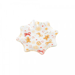 Valge serveermistaldrik klaasist j&otilde;ulumustriga &oslash; 15 cm Gingerbread &ndash; Dakls