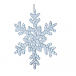 Klaasist j&otilde;ulukaunistus &oslash; 6 cm Snowflake &ndash; Dakls