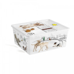 Valge kaanega hoiukarp 40x34x17 cm C Box Style - KIS