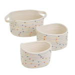 Riidest korvid 3tk komplektis 30x18x14 cm - Casa Selecci&oacute;n