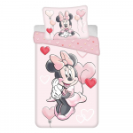 Roosa puuvillane laste voodipesu 140x200 cm Minnie "Balloon" - Jerry Fabrics