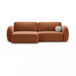 Telliskivitoonis sametist lahtik&auml;iv hoiuruumiga nurgadiivan Tonale &ndash; Cosmopolitan Design