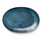Must/sinine kivikeraamikast taldrik Dark Blue/Black - Bitz
