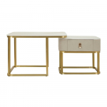 Kreemid/kuldsed diivanilauad 2 tk komplektis 50x70 cm Beauty - Mauro Ferretti