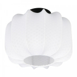 Valge metallist laelamp tekstiilvarjuga, &oslash; 25 cm Madleine - Reality