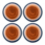 Sinised/oranžid kivikeraamikast taldrikud 4tk komplektis &oslash; 27 cm Tatum - Bloomingville