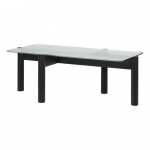 Must kohvilaud klaasist pealispinnaga 55x105 cm Kob - noo.ma