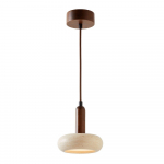 Pruun/beež LED-ripplamp kivist varjuga, &oslash; 15 cm Karo - Opviq lights