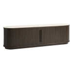Tumeda naturaalse keraamilise pealispinnaga telekaalus 180x50x40 cm Enna - Unique Furniture