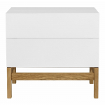 Valge/loomulikku v&auml;rvi veinikapp 75x70 cm Grande - Woodman