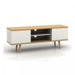 Valge telerilaud tammepuust 140x52 cm Alana - St&oslash;raa