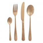 Roostevabast terasest s&ouml;&ouml;giriistad 16 tk kuldset v&auml;rvi Posate Old - Brandani