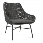 Must k&auml;sitsi kootud v&auml;listool Abeli - Kave Home