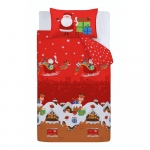 Punane laste voodipesu 120x150 cm Santa's Christmas Presents - Catherine Lansfield