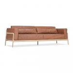 Konjaki pruun p&uuml;hvlinahast diivan t&auml;ispuidust tamme konstruktsiooniga , 240 cm Fawn - Gazzda