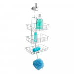 Kolme tasandiga seinale paigaldatav vannitoa riiul Nivala - Wenko