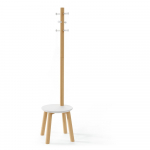 Valge naturaalsest kummist puidust riputusklamber Pillar - Umbra