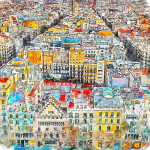 Maal 90x90 cm Barcelona - Fedkolor