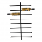 Must metallist seinale paigaldatav veiniriiul pudelite arv 16 Dual - PT LIVING