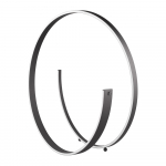 Must LED-p&otilde;randavalgusti h&auml;&auml;ljuhtimise/rakendusega, metallist varjuga (k&otilde;rgus 75 cm) Cinardi - CINQUE