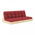 Punane velvetist diivanvoodi 196 cm Base - Karup Design