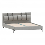 Helehall polsterdatud kaheinimesevoodi koos voodip&otilde;hjaga 200x200 cm Tulsa - Ropez