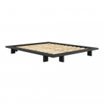 Must kaheinimesevoodi m&auml;nnipuidust, riiulidega 160x200 cm Japan - Karup Design