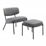 Hall sametist tugitool koos jalatoega Jerry - St&oslash;raa